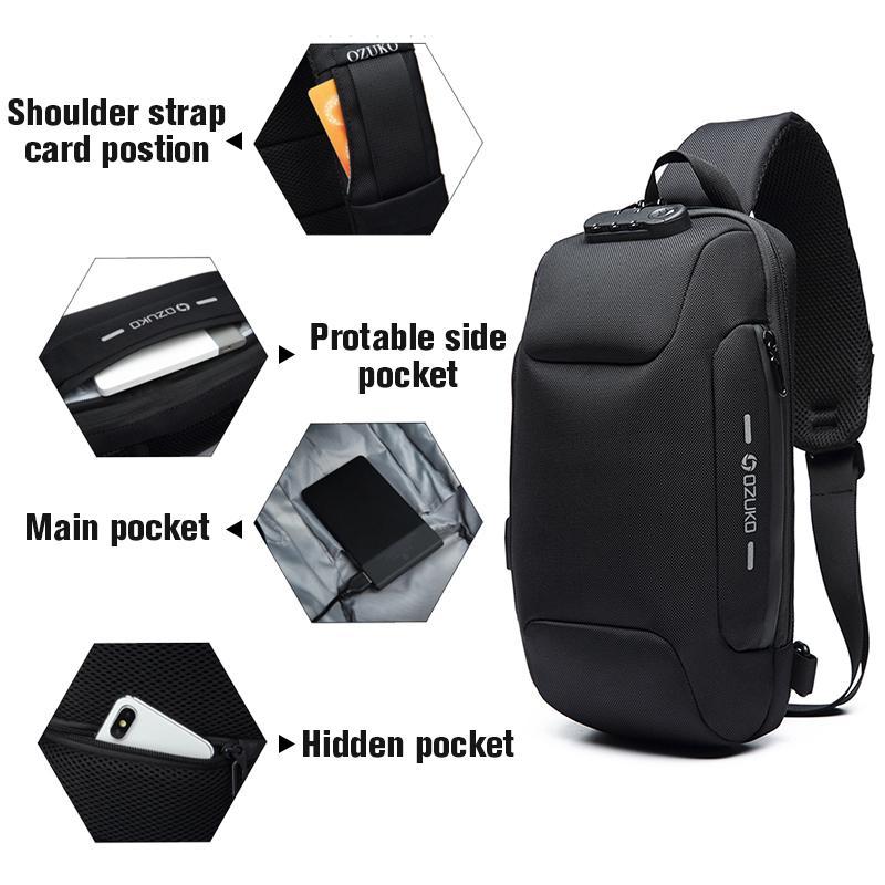 Frendorf | Antidiebstahl-Rucksack mit 3-stelligem Schloss