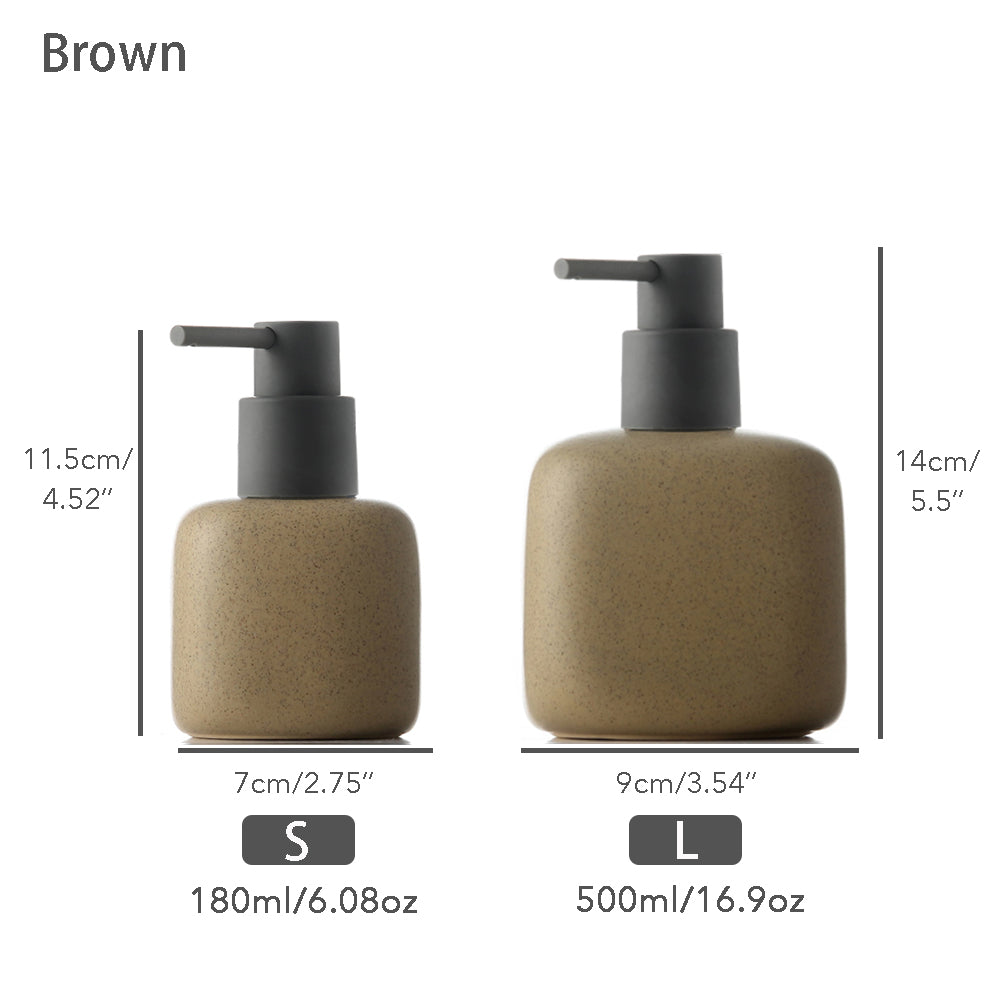 Keramischer Seifenspender, Flüssigkeitsbadflasche, simples Design, nachfüllbare wiederverwendbare Lotionpumpe für Badezimmer Küche