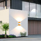 Moderne kreative Aluminium quadratische Doppelkopf Außenbalkon Wandleuchte lampe