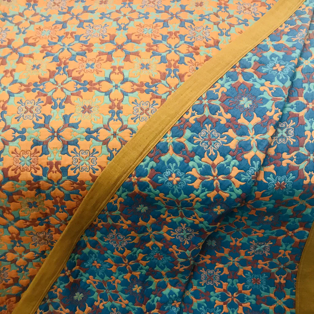 Frendorf | & Blaues Muster Sechs-lagiges Baumwoll-Quilt - TerraLoom