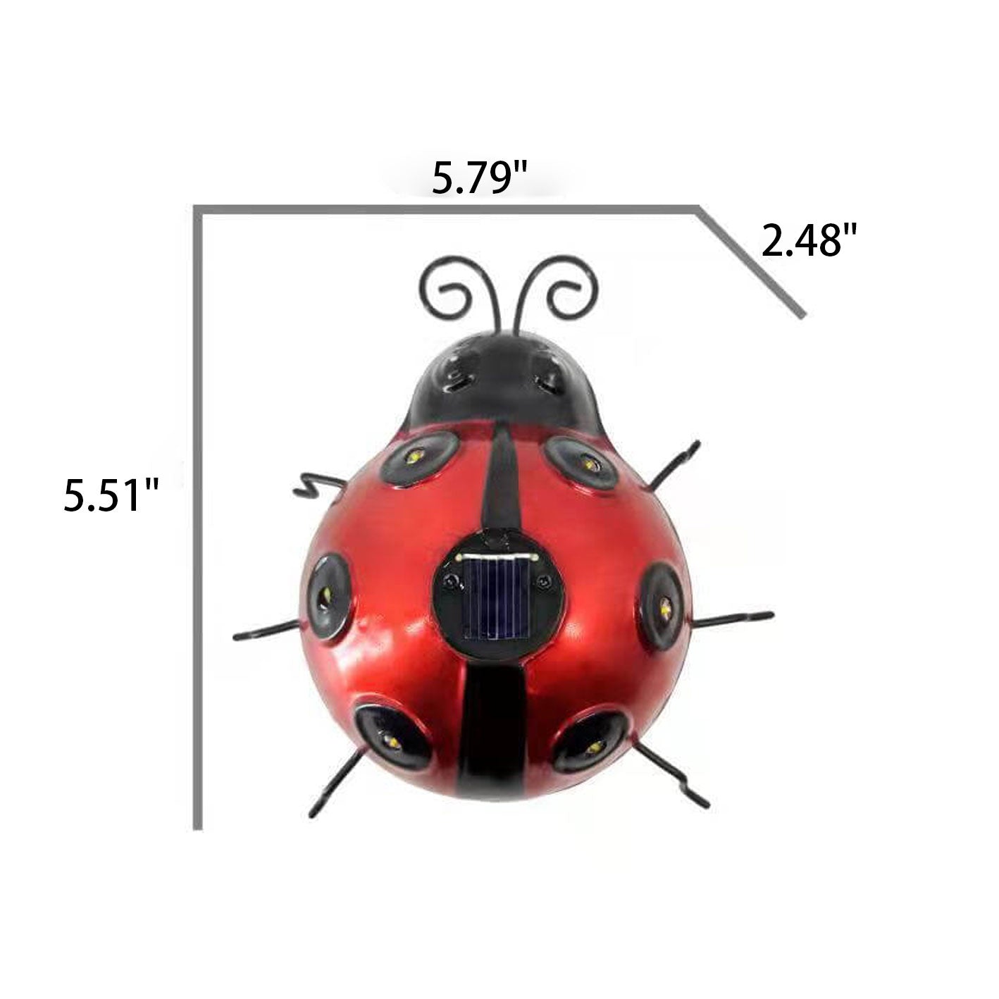 Frendorf | SolarBug LED Gartenleuchte | Marienkäfer Design | Solarbetrieben | Dekorative Rasenbeleuchtung