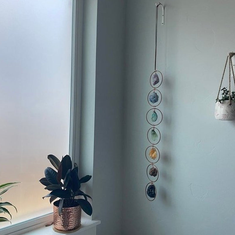 Frendorf | Rohes Kristall 7 Chakra Edelstein Wanddekoration