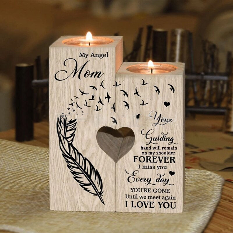 Frendorf | Smile A Lot More - Holzkerzenhalter mit Kerze Geschenk für Ihre Lieben