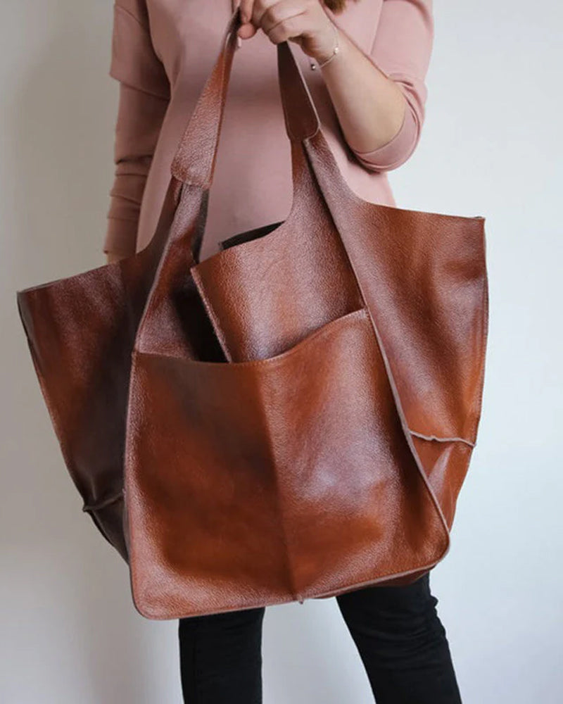 Frendorf | Chic & Nachhaltige Ledertasche mit Großer Kapazität - Elegante, Vielseitige Damenhandtasche