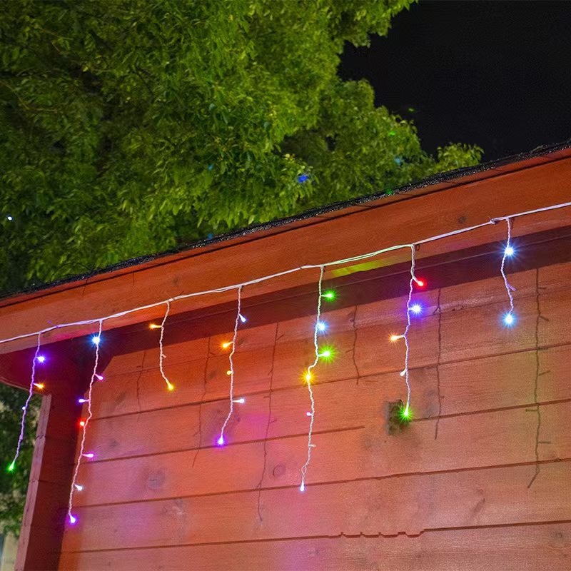 Quntis 50m (164FT) Outdoor Wasserdichte LED Weihnachtsvorhanglichter – 36V Niederspannungs-Festival-Eiszapfenlichter für Event- und Feiertagsdekoration