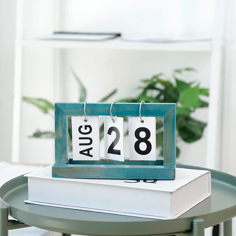 Frendorf | Dutch Teak Holz Schreibtischkalender