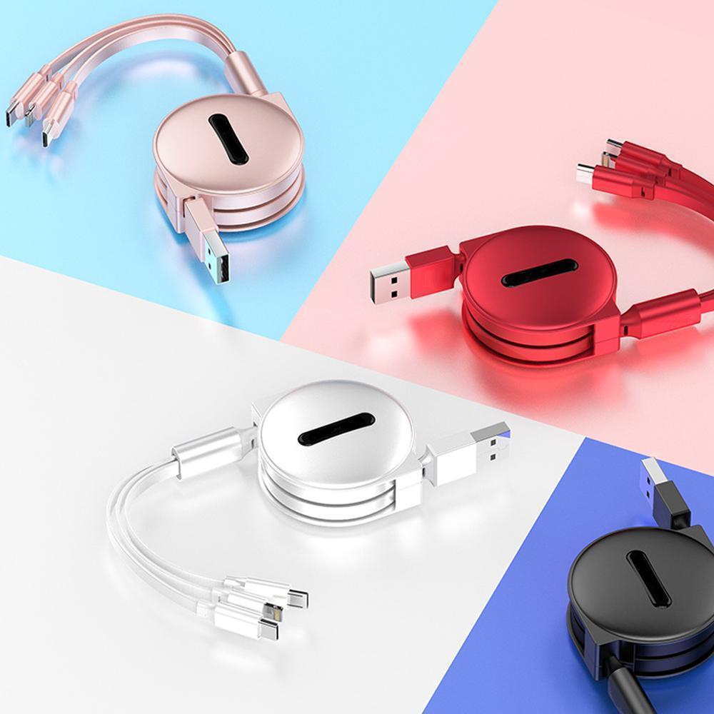 Frendorf | 3-1 Verlängerbares Ladekabel für IOS, Micro und Type-c