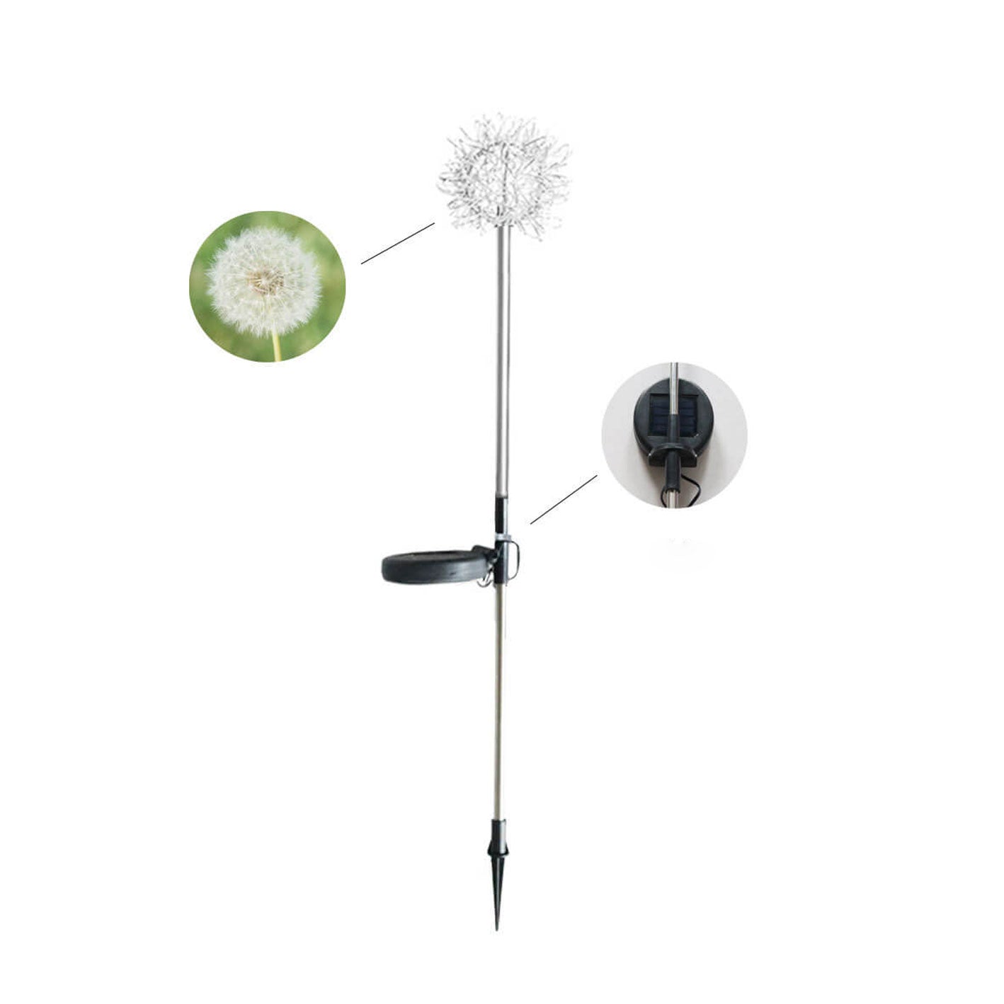 Frendorf | Solaris GlowSphere Gartenleuchte | Aluminiumkugel | LED Solarlicht | Wasserdicht | Warmweiß oder Weiß