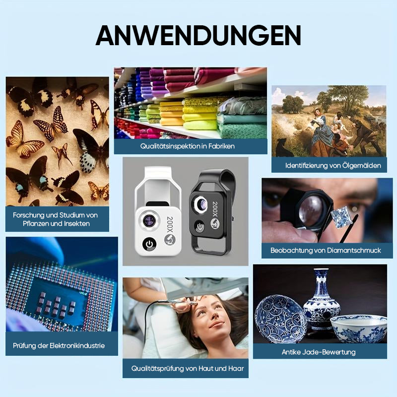 Frendorf | 200x Handy Kamera Mikroskop Objektiv