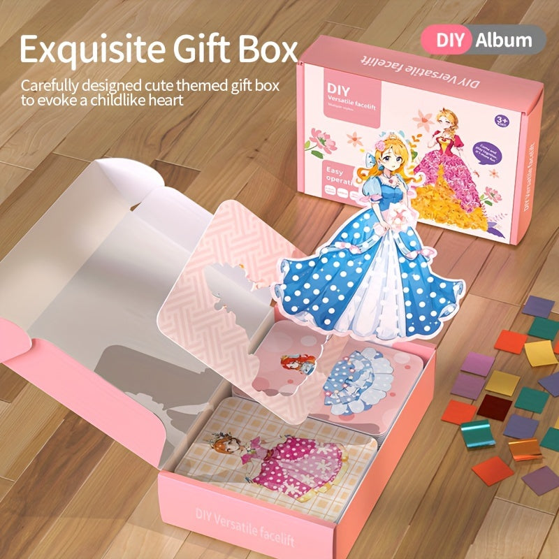 Frendorf | 12Stück Prinzessin Board Aufkleber Stoff Poke Kunst DIY Kit