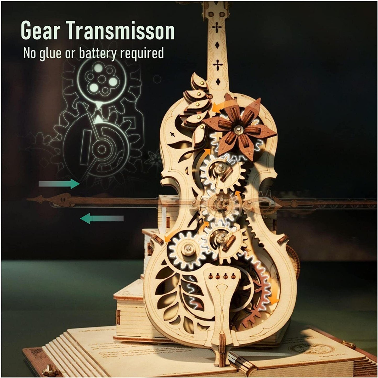 Frendorf | DIY Holz-Cello, Selbstspielendes Musikinstrument, Magische Musikbox, Coole Geschenkideen