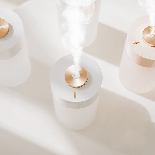 Frendorf | PearlMist Tragbarer Luftbefeuchter & Luftreiniger mit LED-Licht | 350 ml | Stilvolles Perlmutt-Design | Frische Luft für Zuhause & Büro