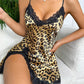 Frendorf | SilkLuxe Leopard Seiden-Nachthemd | Eleganter Schlafkomfort | Luxus Nachtwäsche für Damen