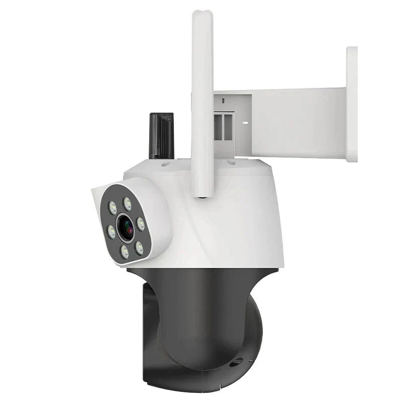 3MP Triple Outdoor WiFi Kameras - HD IP Überwachung mit Farb-Nachtsicht, Menschenerkennung, Gegensprechanlage, IP66 wasserdicht, 360° Panoramaansicht
