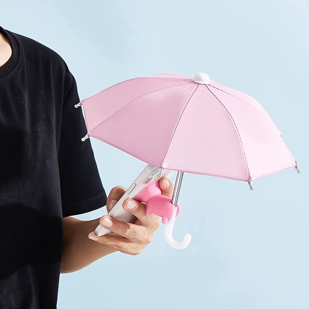 Frendorf | MiniSmart Regenschirm – Smartphone Sonnen- und Regenschutz mit Saugnapfhalter