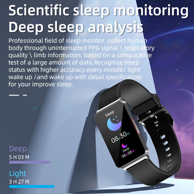 Frendorf | Armband mit ECG Wissenschaftlicher Schlaf Herzfrequenz Blut Sauerstoff Blutdruck