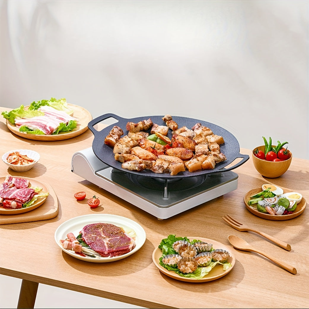 Antihaft-Gusseisen BBQ Grillpfanne – Vielseitiges und langlebiges Kochgeschirr für Fleisch, Huhn, Indoor-/Outdoor-Grillen