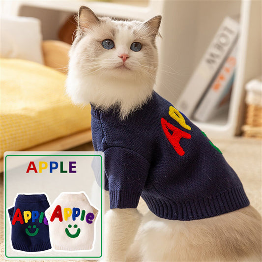 Bunter Apple Strickhundepullover