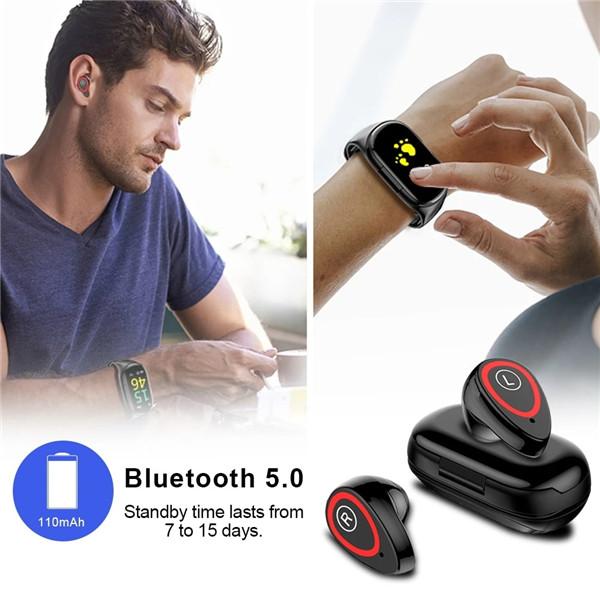 Frendorf | 2 In 1 Smartwatch mit Bluetooth-Ohrhörern