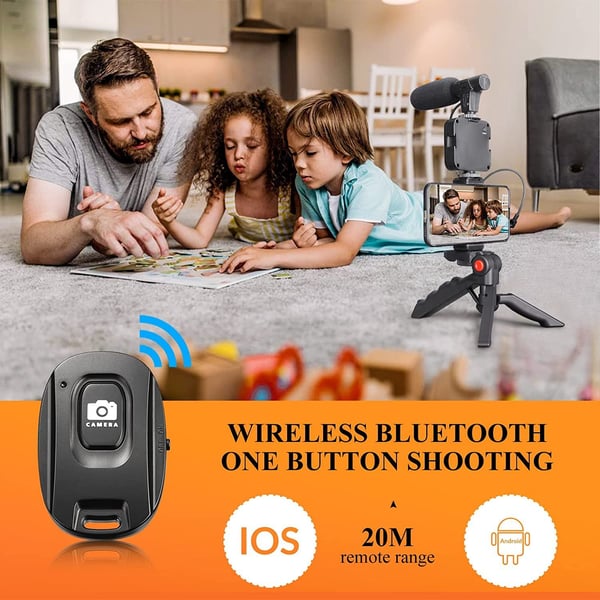Frendorf | Professionelles Videomikrofon-Set mit Stativ und LED-Videoleuchte