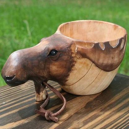Holzbecher - WildSip - Handgefertigtes Tierdesign - Abenteuerliche Hydration