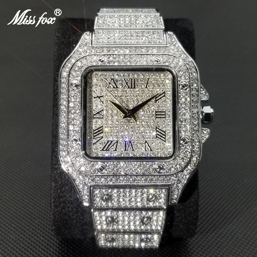 Frendorf | MISSFOX Ice Out Square Uhr Für Männer