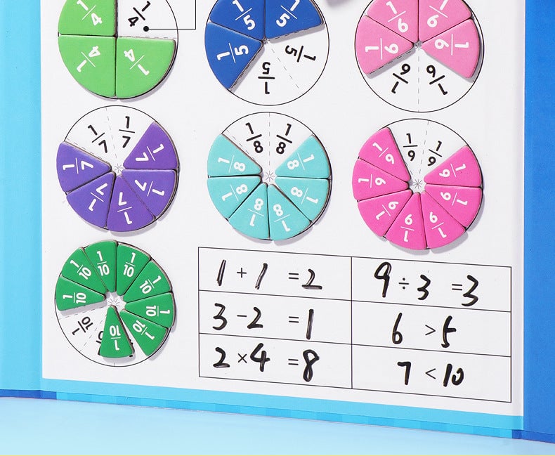 Frendorf | Montessori Magnetisches Buch-Bruchteil-Puzzle für KinderKauf 2 spar 10%&Kostenloser Versand