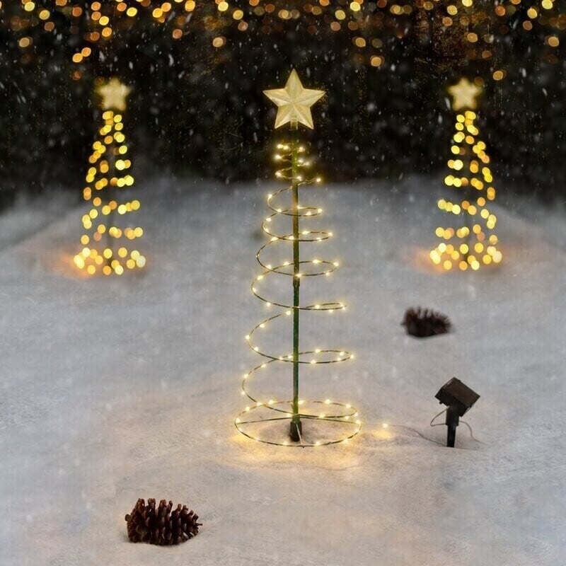 Frendorf | LED-Solar-Weihnachtsbaumbeleuchtung für den Außenbereich