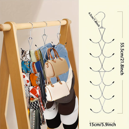 Multi-Hook Rutschfester Krawattenhalter – 360-Grad schwenkbarer Gürtelregal, platzsparender Organizer für Krawatten und Schals, ideal für Kleiderschrank und Garderobe, perfektes Geschenk für Männer