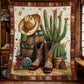 Cowboy In Desert Quilt