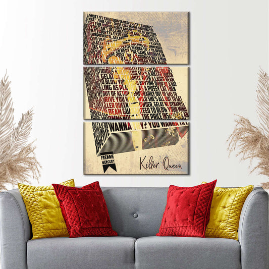 Frendorf | Killer Queen - Songtext Buch Wandkunst