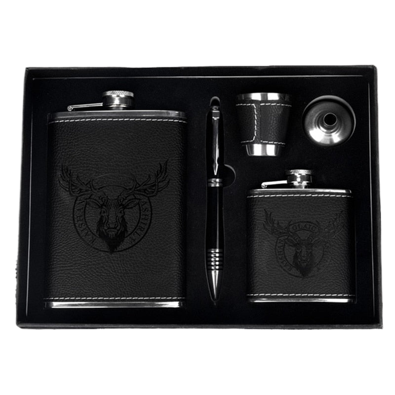 9oz Hochwertiges Edelstahl 304 Flachmann-Set Whiskey Wein Flasche Alkohol Getränkeflasche Reise Trinkgeschirr Für Geschenke