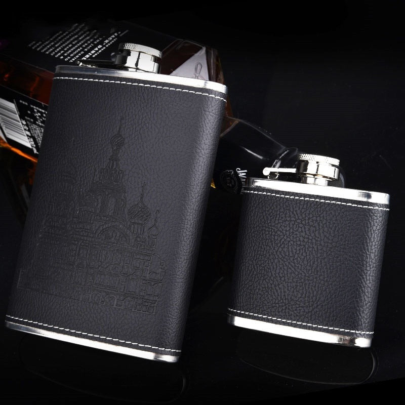 9oz Hochwertiges Edelstahl 304 Flachmann-Set Whiskey Wein Flasche Alkohol Getränkeflasche Reise Trinkgeschirr Für Geschenke