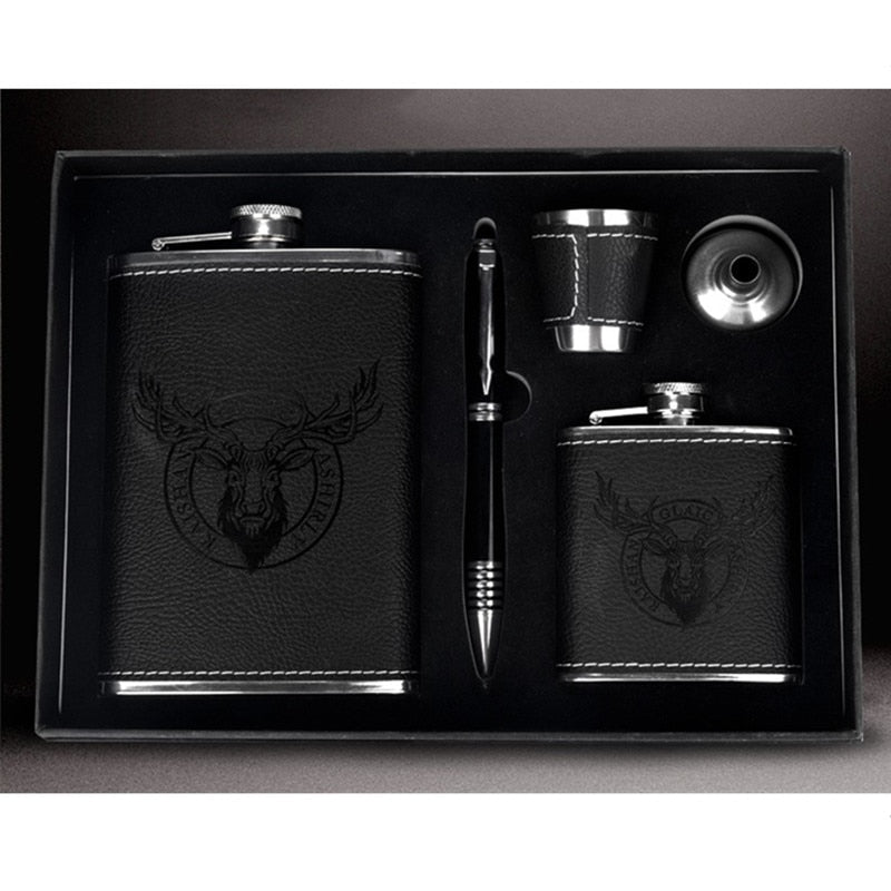 9oz Hochwertiges Edelstahl 304 Flachmann-Set Whiskey Wein Flasche Alkohol Getränkeflasche Reise Trinkgeschirr Für Geschenke