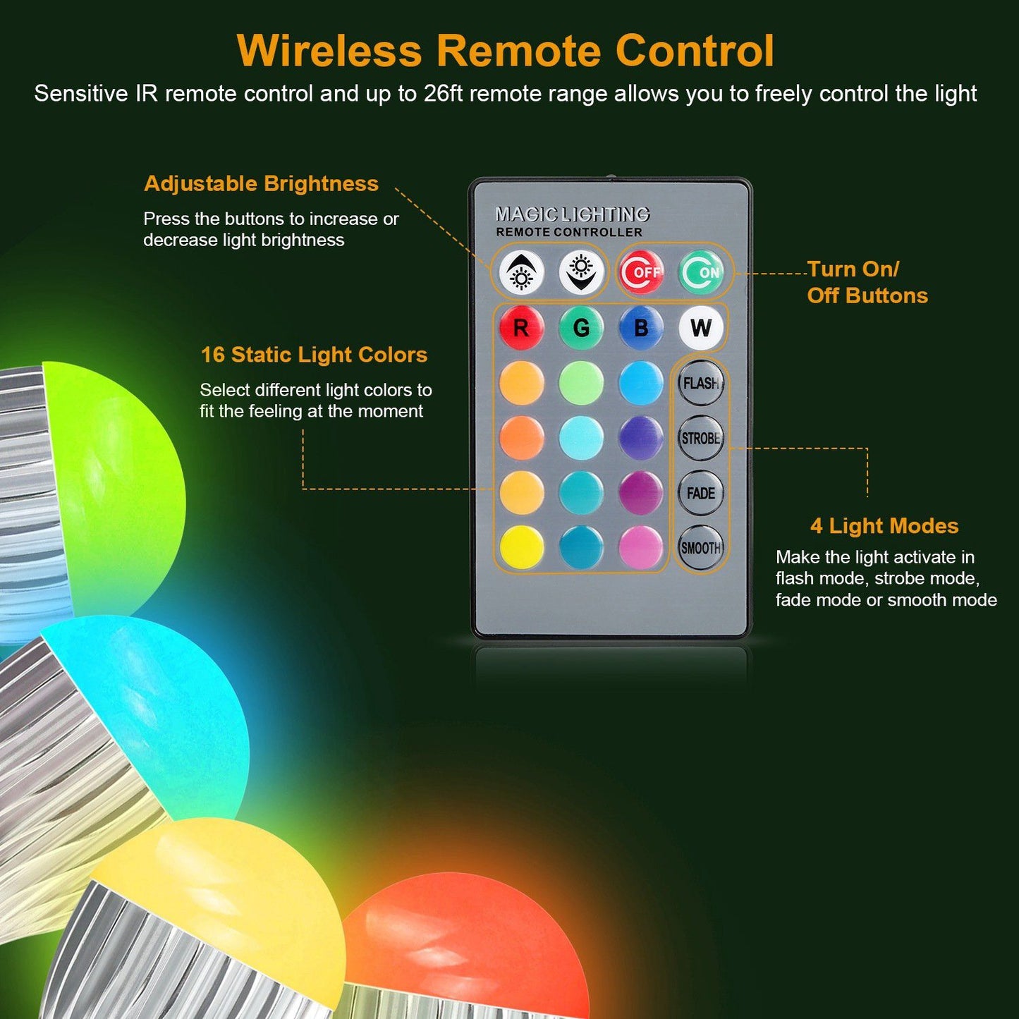 Frendorf | 9W LED Glühlampe E27 RGB Lampe