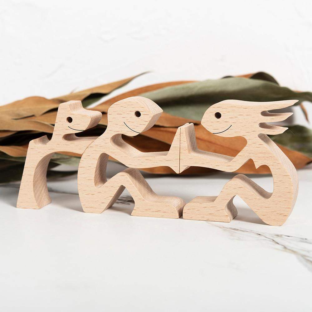 Frendorf | Eine Tierfamilie Holzhandwerksfiguren