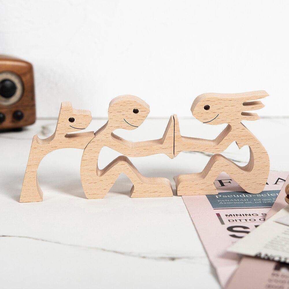 Frendorf | Eine Tierfamilie Holzhandwerksfiguren
