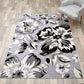 Frendorf | PetaloLoom Luxe Teppich | Grau, Schwarz & Weiß | Blumendesign | Pflegeleicht & Modern