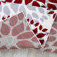 Frendorf | BloomNove Elegance Teppich | Grau & Rot | Blumendesign | Pflegeleicht & Modern