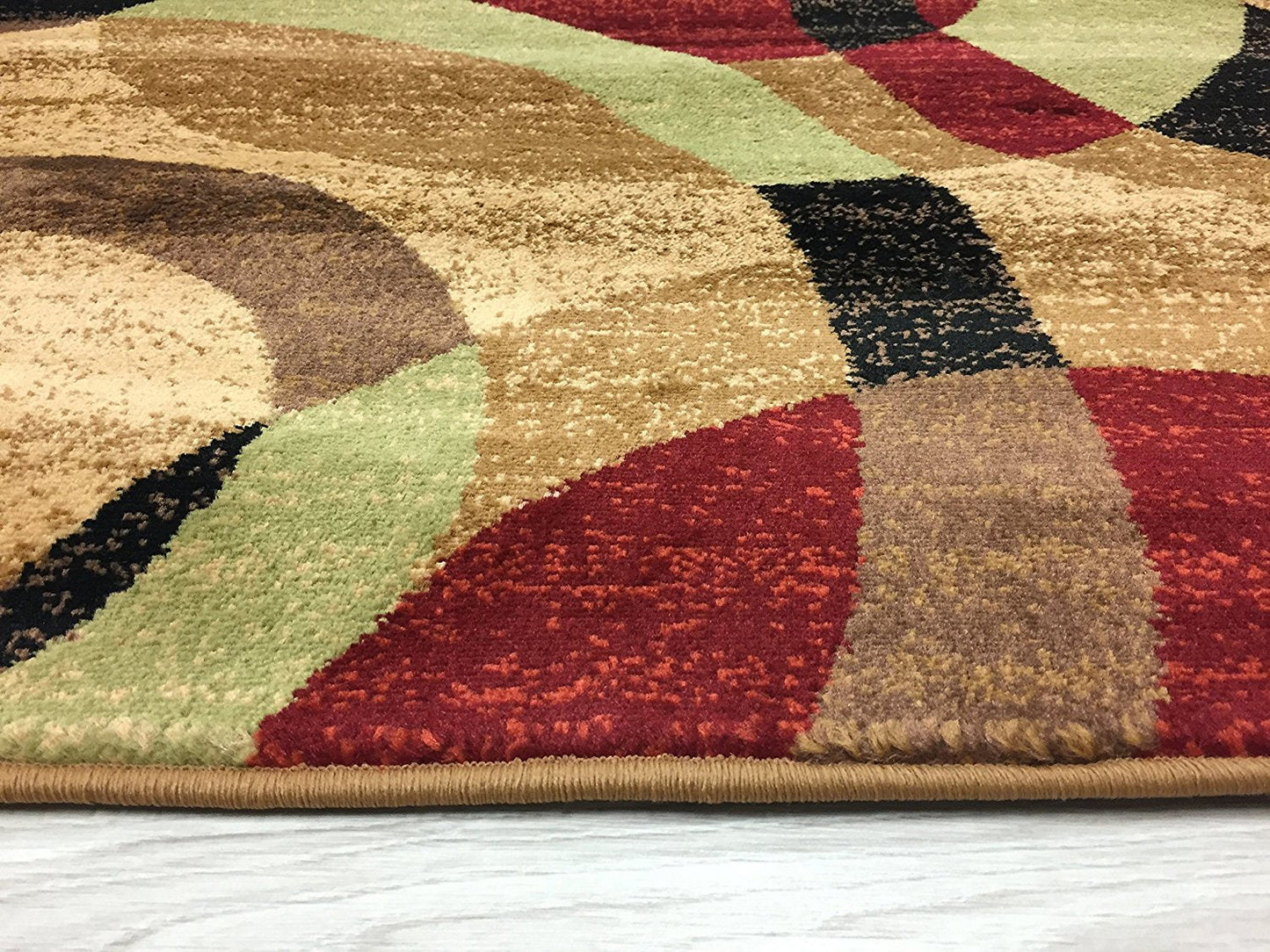 Frendorf | CircleHaven Luxe Teppich | Mehrfarbige Kreise | Weich & Pflegeleicht | Wohnzimmer & Schlafzimmer