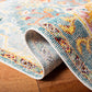 Boho Chic Oriental Medaillon Abgenutzter Teppich, Orange Teal