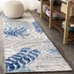Tropics Palm Leaves Indoor/Outdoor Grau/Blau Teppich