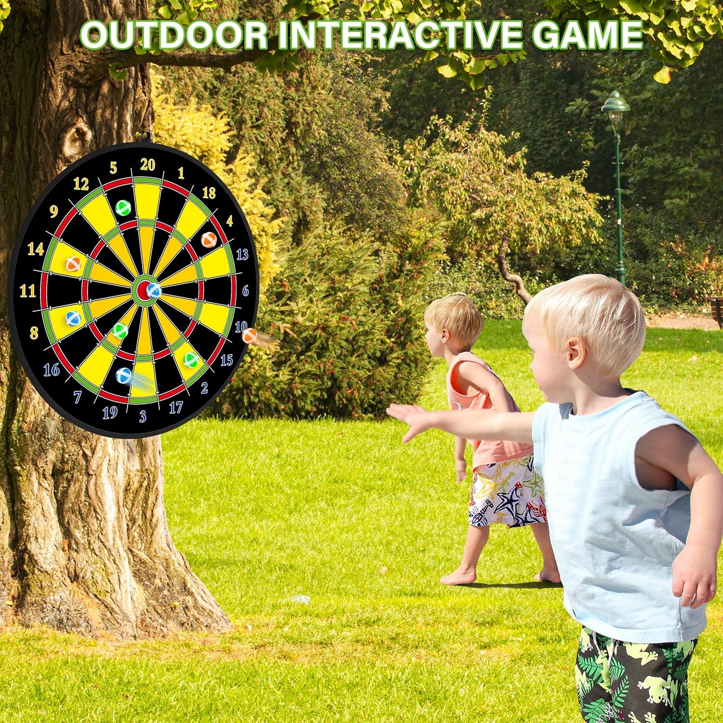 Frendorf | Großes doppelseitiges Dartboard für Kinder – Spielen, Lernen und Entspannen