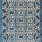 Frendorf | BlueBloom Vintage Teppich | Blumenmuster in Blau | Eleganz für Wohnzimmer & Flur | Pflegeleicht & Weich