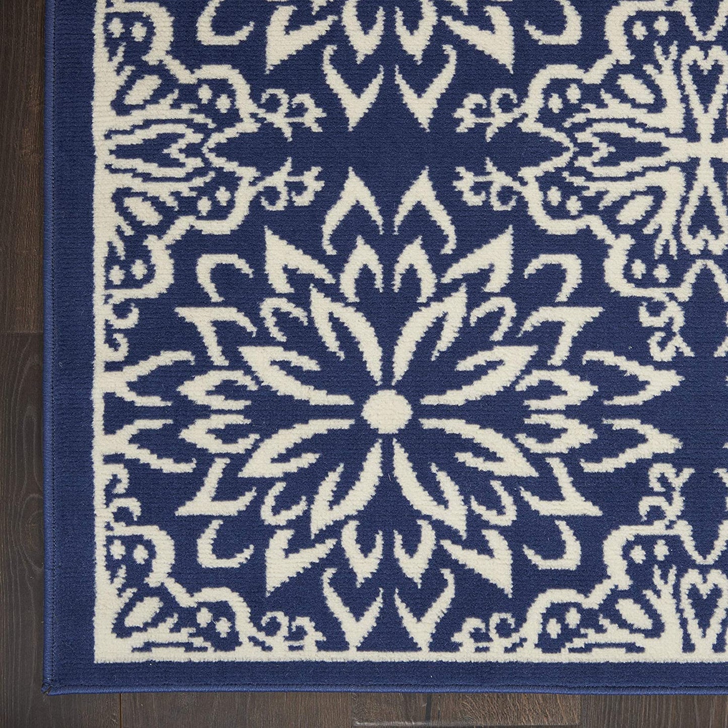 Navy Ivory Übergangsbereichsteppich