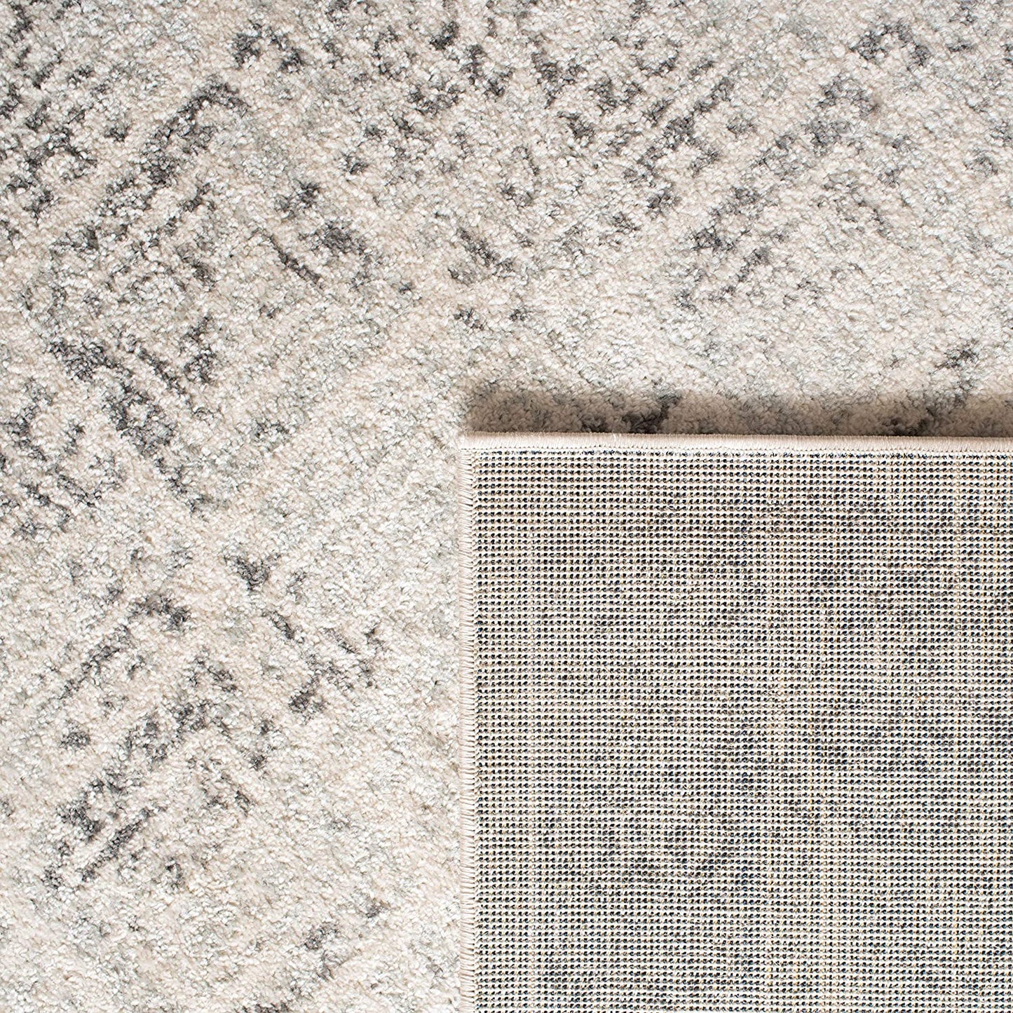 Marokkanischer Boho Abgenutzter Teppich Ivory / Grau