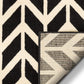 Miami Bourban Chevron Schwarz Modernes Teppich