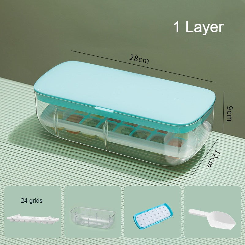 Frendorf | 2-Schicht 48 Fächer Eiswürfelschale, mit klarem Eiswürfel-Storage-Box