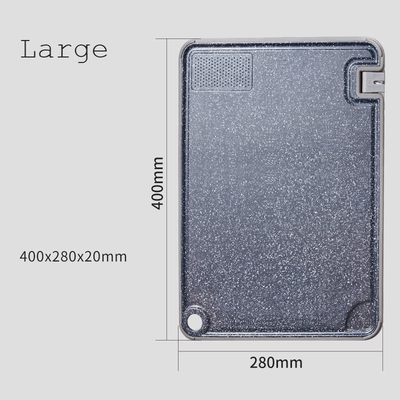 Frendorf | Schneidebrett mit integriertem Messerschärfer, Knoblauchreibe, Saftauffang und rutschfester Unterseite, für Fleisch, Gemüse, Käse