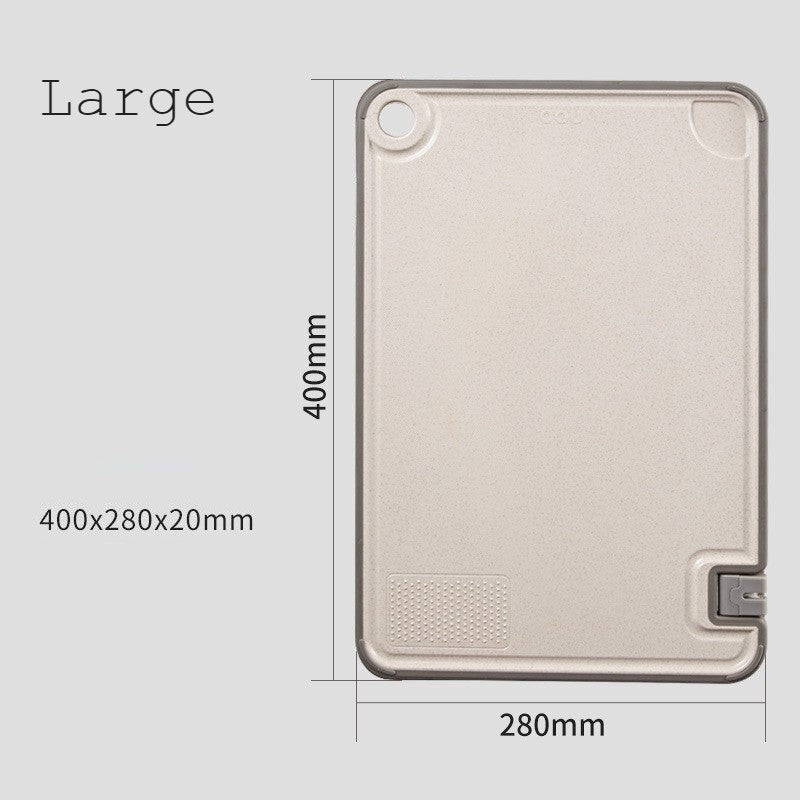 Frendorf | Schneidebrett mit integriertem Messerschärfer, Knoblauchreibe, Saftauffang und rutschfester Unterseite, für Fleisch, Gemüse, Käse